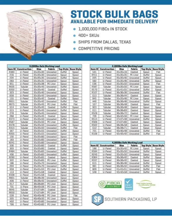 stock bulk bags