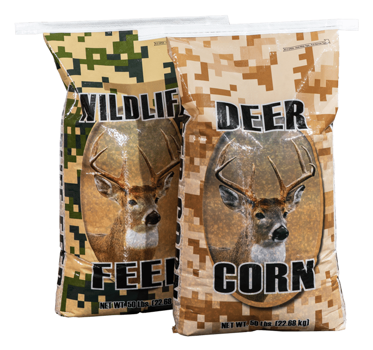 Packaging Deer Corn And Wildlife Feed With BOPP Open Mouth Bags