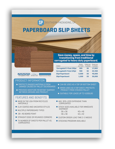 Paperboard Slip Sheets  Southern Packaging, LP